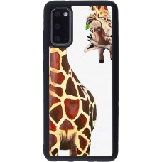 Coque Samsung Galaxy S20 - Silicone rigide noir Giraffe Fit
