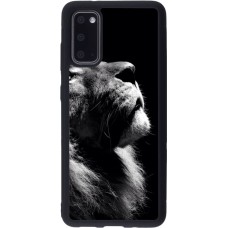 Coque Samsung Galaxy S20 - Silicone rigide noir Lion looking up