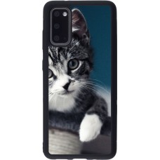 Coque Samsung Galaxy S20 - Silicone rigide noir Meow 23