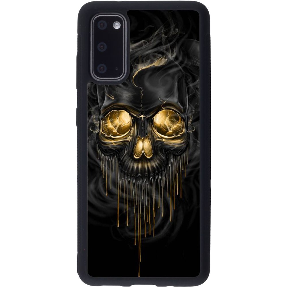 Coque Samsung Galaxy S20 - Silicone rigide noir Skull 02