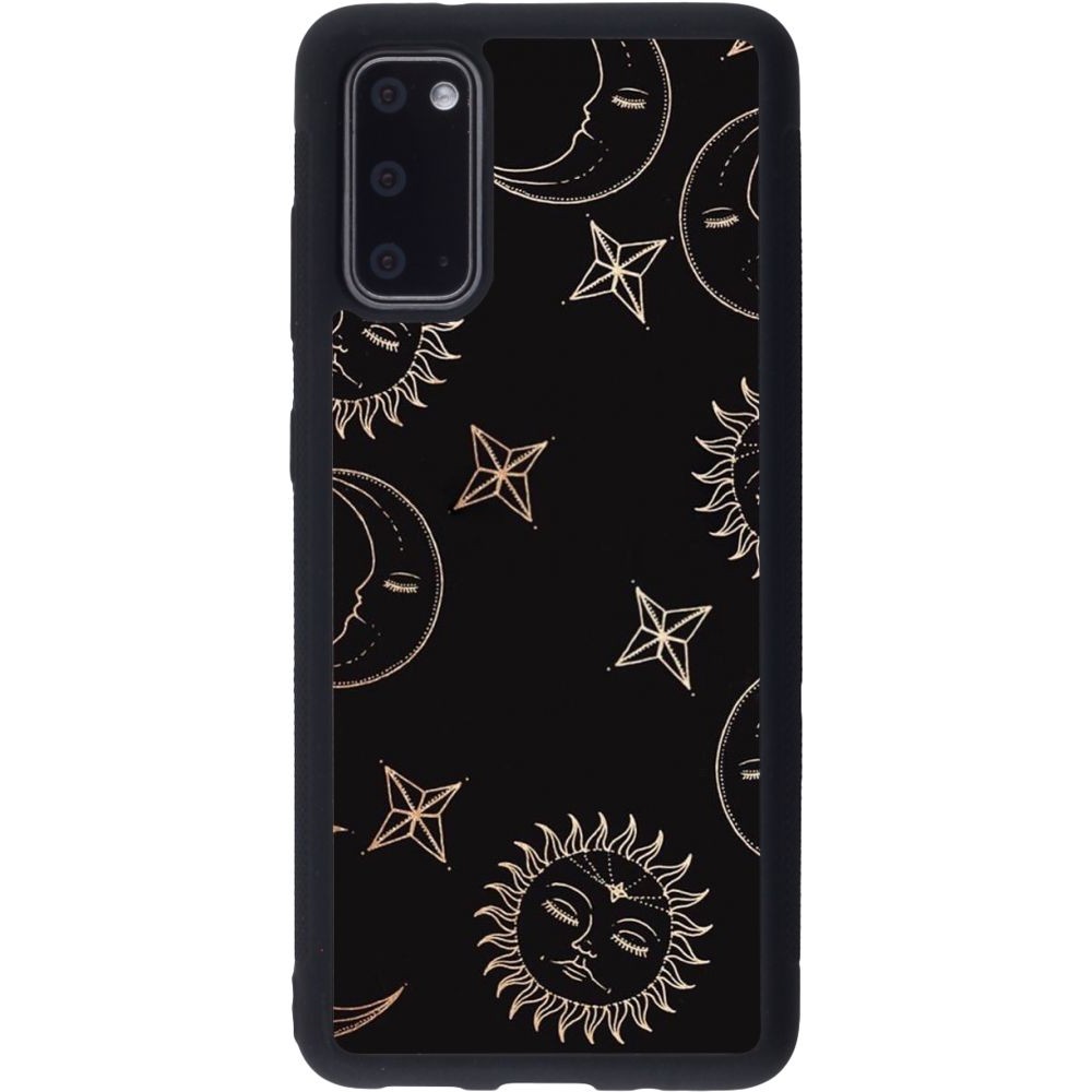 Coque Samsung Galaxy S20 - Silicone rigide noir Suns and Moons