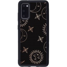 Coque Samsung Galaxy S20 - Silicone rigide noir Suns and Moons