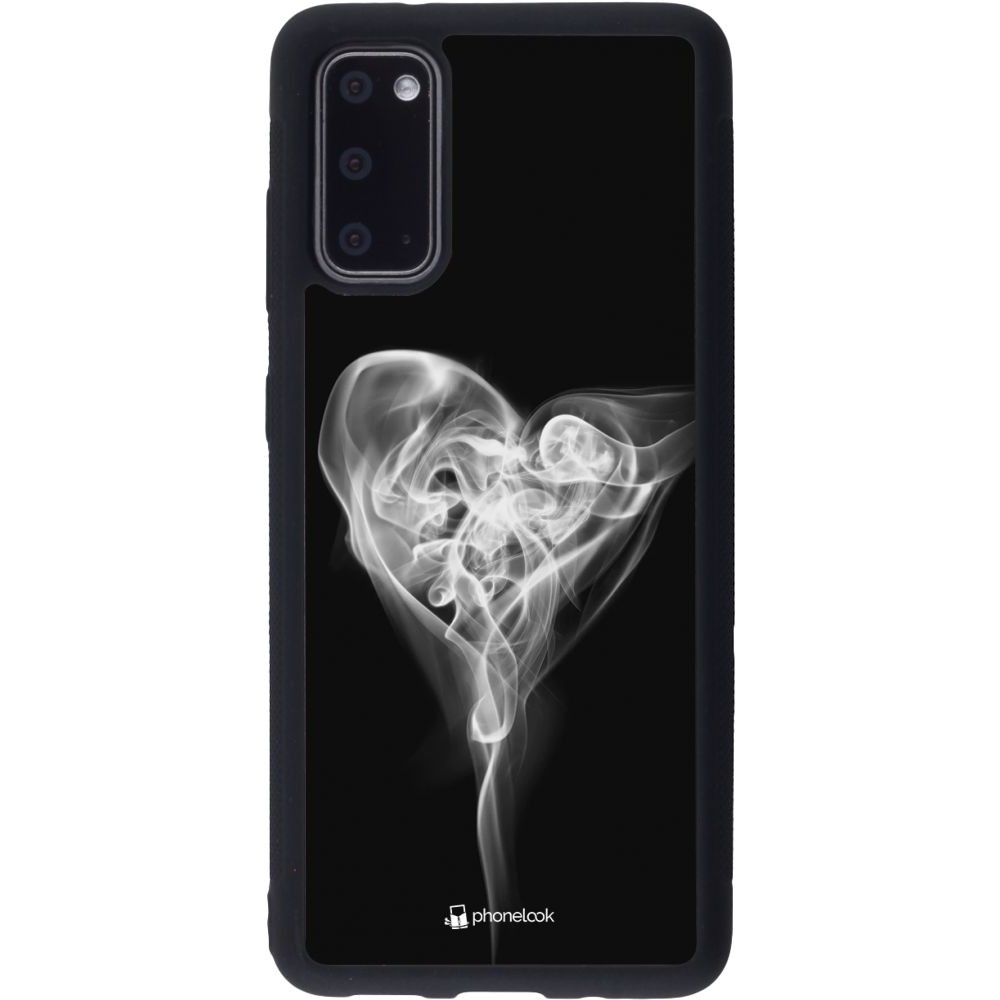 Coque Samsung Galaxy S20 - Silicone rigide noir Valentine 2022 Black Smoke