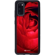 Coque Samsung Galaxy S20 - Silicone rigide noir Valentine 2022 Rose