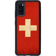 Hülle Samsung Galaxy S20 - Silikon schwarz Vintage Flag SWISS