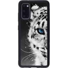 Hülle Samsung Galaxy S20 - Silikon schwarz White tiger blue eye