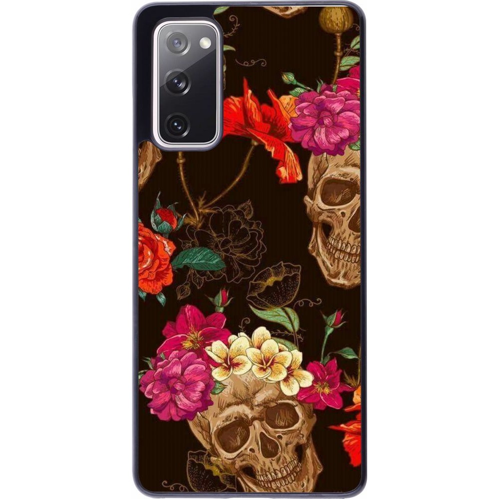 Coque Samsung Galaxy S20 FE - Skulls and flowers