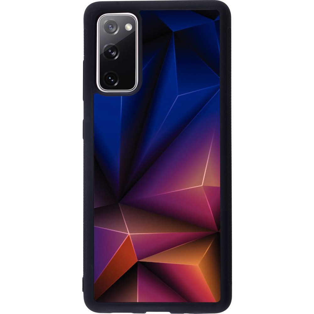 Coque Samsung Galaxy S20 FE - Silicone rigide noir Abstract Triangles 