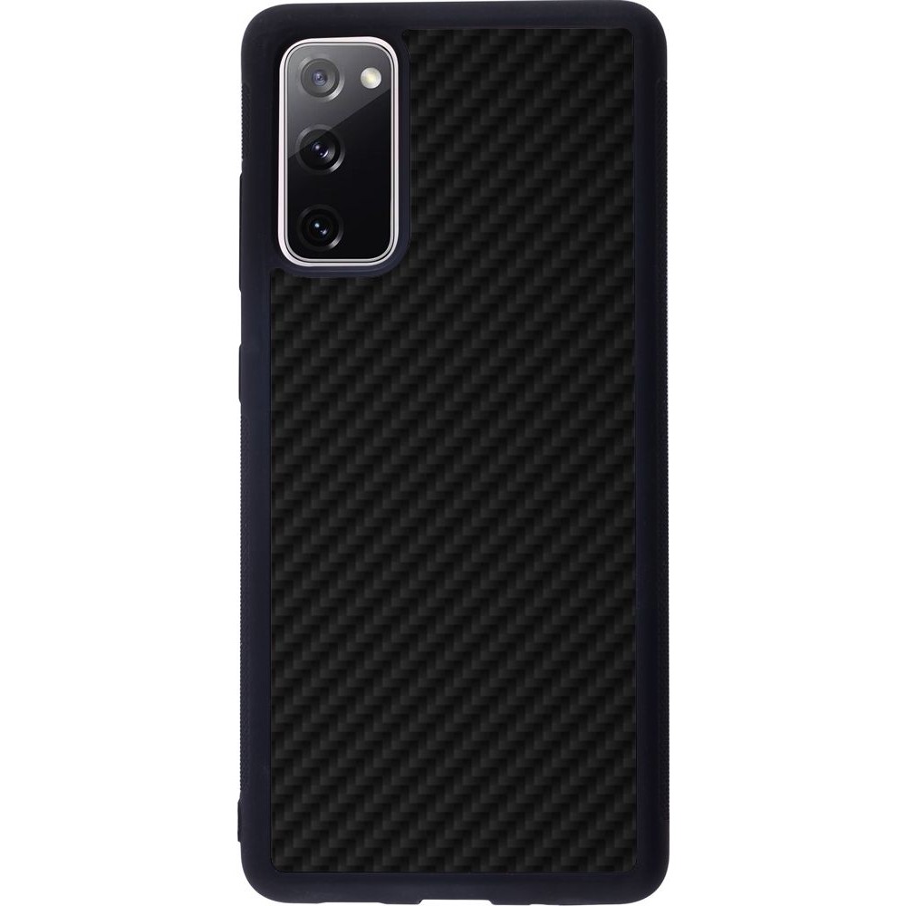 Coque Samsung Galaxy S20 FE - Silicone rigide noir Carbon Basic