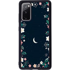 Coque Samsung Galaxy S20 FE - Silicone rigide noir Flowers space