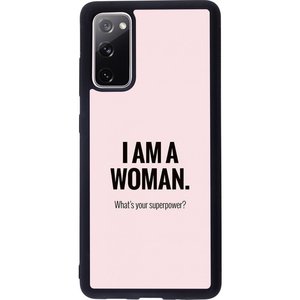 Coque Samsung Galaxy S20 FE - Silicone rigide noir I am a woman