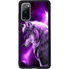 Coque Samsung Galaxy S20 FE - Silicone rigide noir Purple Sky Wolf