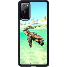 Coque Samsung Galaxy S20 FE - Silicone rigide noir Turtle Underwater