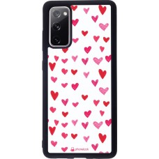 Coque Samsung Galaxy S20 FE - Silicone rigide noir Valentine 2022 Many pink hearts