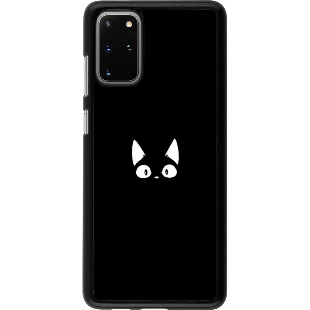 Coque Samsung Galaxy S20+ - Funny cat on black