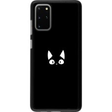 Coque Samsung Galaxy S20+ - Funny cat on black