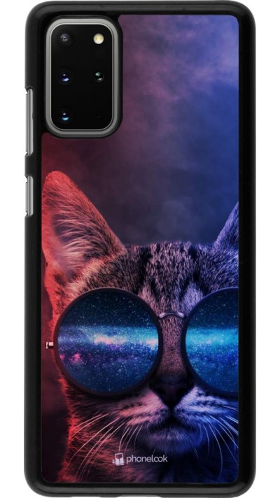 Coque Samsung Galaxy S20+ - Red Blue Cat Glasses