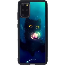 Hülle Samsung Galaxy S20+ - Silikon schwarz Cute Cat Bubble