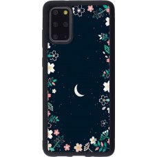 Coque Samsung Galaxy S20+ - Silicone rigide noir Flowers space