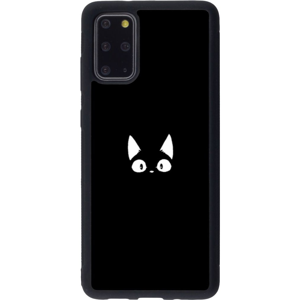 Coque Samsung Galaxy S20+ - Silicone rigide noir Funny cat on black