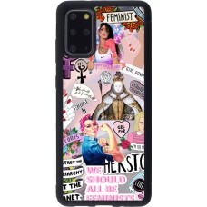 Coque Samsung Galaxy S20+ - Silicone rigide noir Girl Power Collage