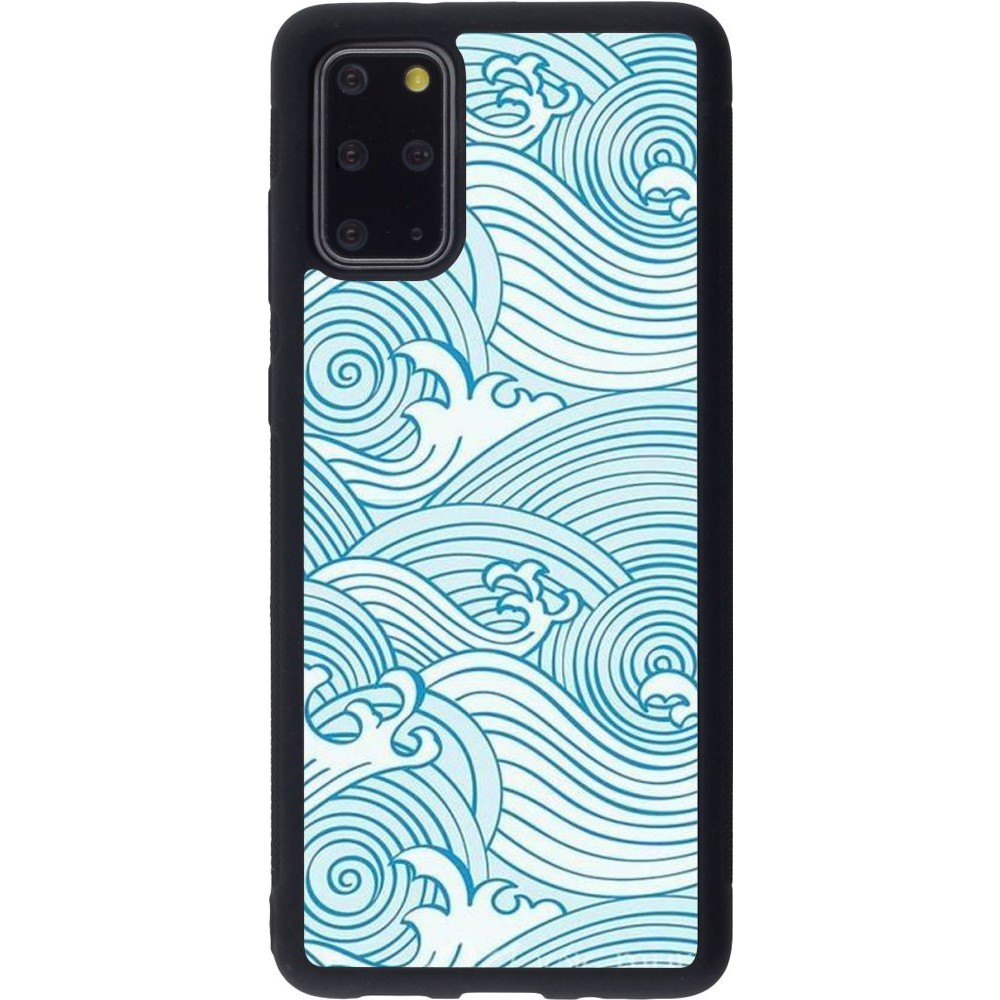 Hülle Samsung Galaxy S20+ - Silikon schwarz Ocean Waves