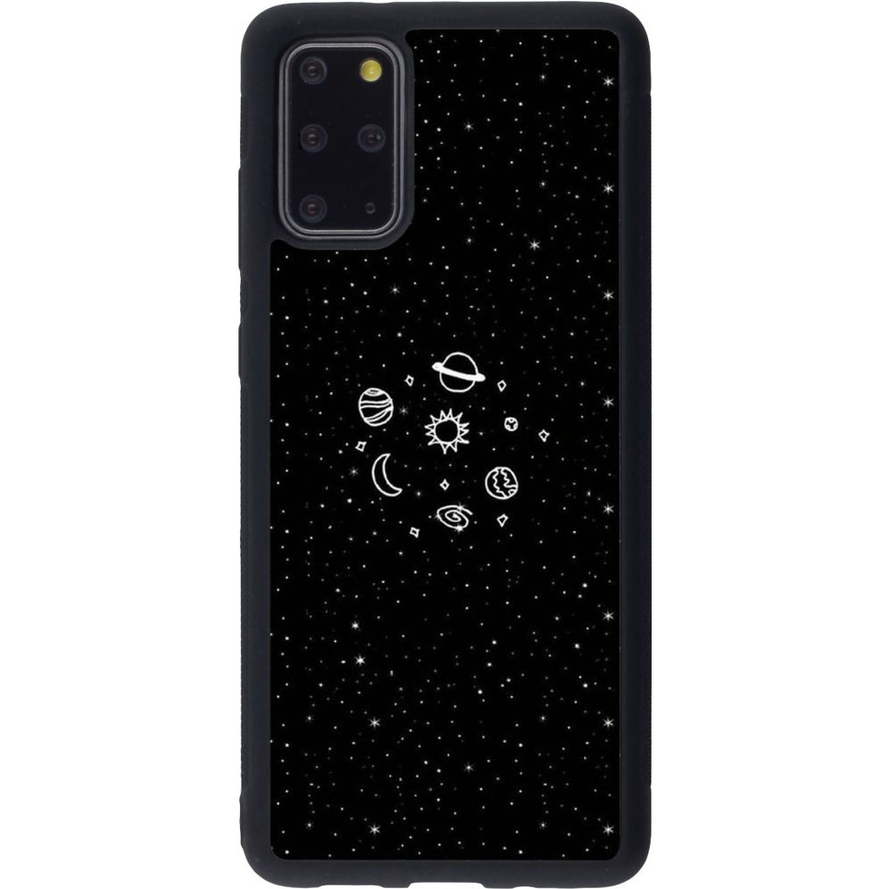 Coque Samsung Galaxy S20+ - Silicone rigide noir Space Doodle