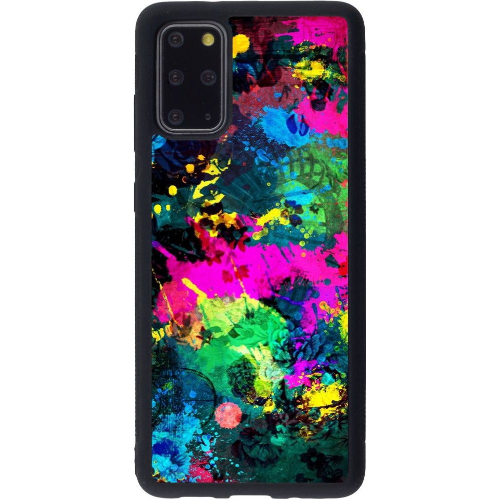 Coque Samsung Galaxy S20+ - Silicone rigide noir splash paint