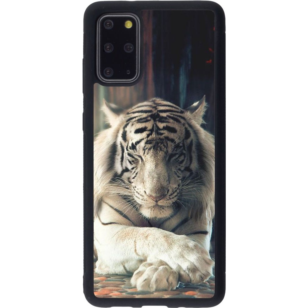 Coque Samsung Galaxy S20+ - Silicone rigide noir Zen Tiger