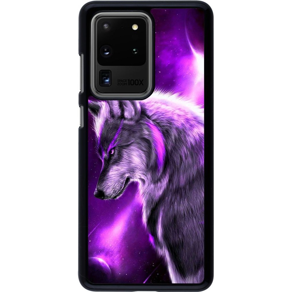 Hülle Samsung Galaxy S20 Ultra - Purple Sky Wolf
