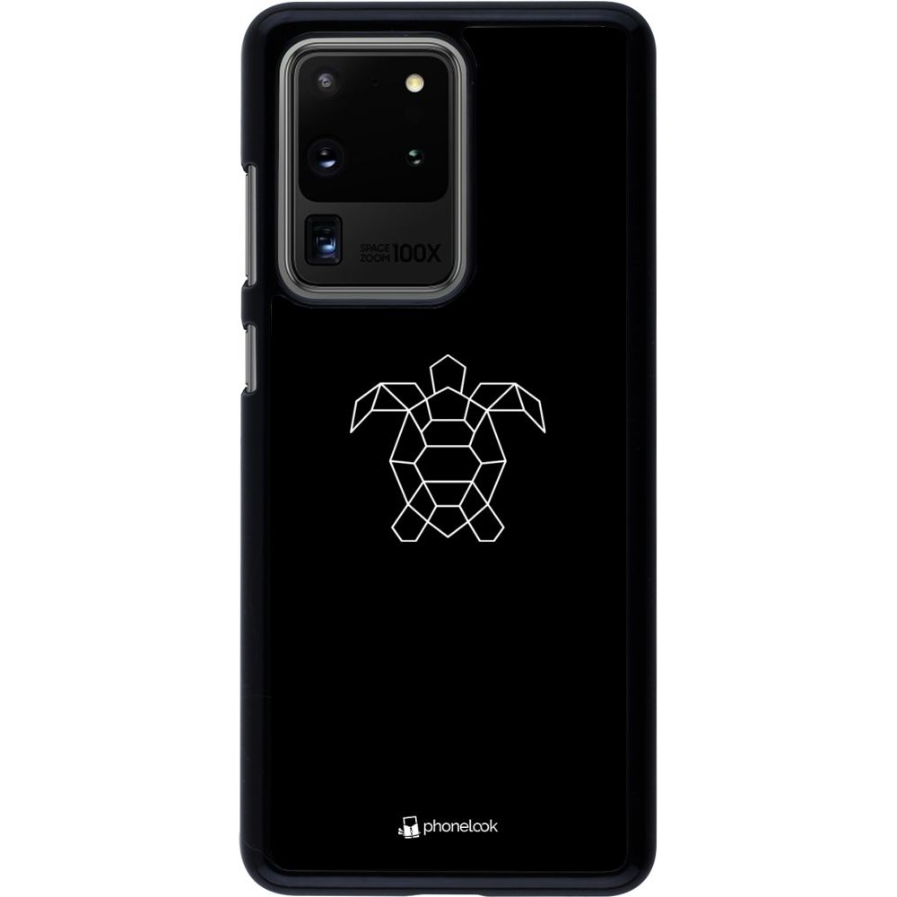 Hülle Samsung Galaxy S20 Ultra - Turtles lines on black