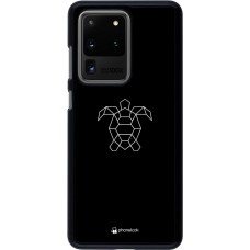 Hülle Samsung Galaxy S20 Ultra - Turtles lines on black