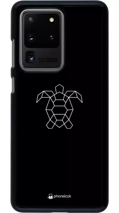 Coque Samsung Galaxy S20 Ultra - Turtles lines on black