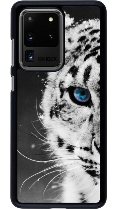 Coque Samsung Galaxy S20 Ultra - White tiger blue eye
