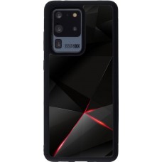 Coque Samsung Galaxy S20 Ultra - Silicone rigide noir Black Red Lines