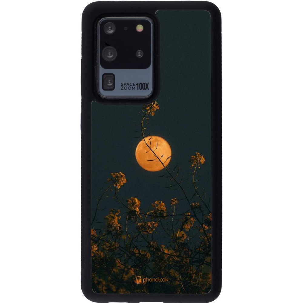 Hülle Samsung Galaxy S20 Ultra - Silikon schwarz Moon Flowers