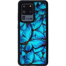 Hülle Samsung Galaxy S20 Ultra - Silikon schwarz Papillon - Bleu