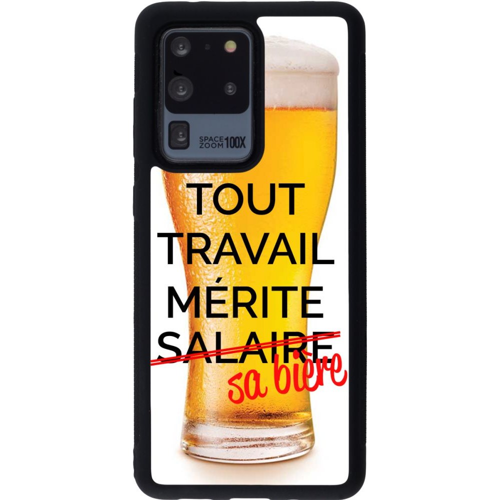 Hülle Samsung Galaxy S20 Ultra - Silikon schwarz Tout travail mérite sa bière