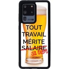 Hülle Samsung Galaxy S20 Ultra - Silikon schwarz Tout travail mérite sa bière