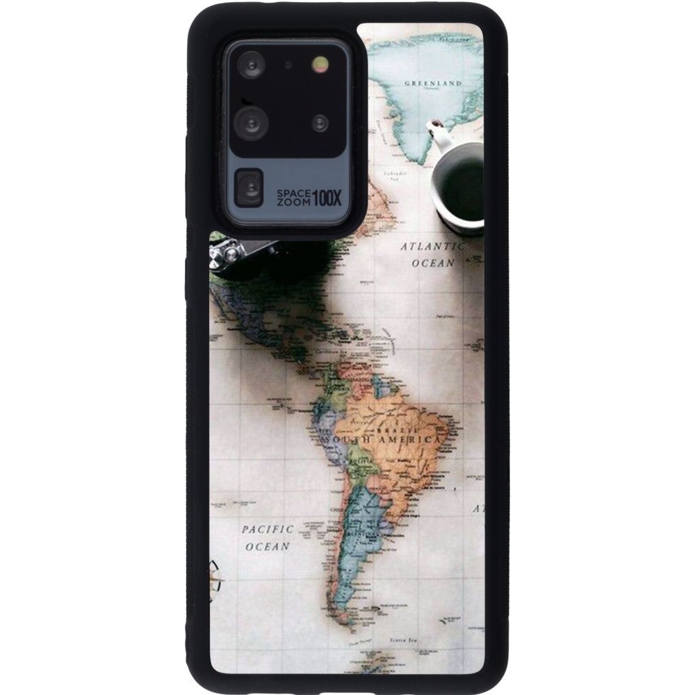Coque Samsung Galaxy S20 Ultra - Silicone rigide noir Travel 01