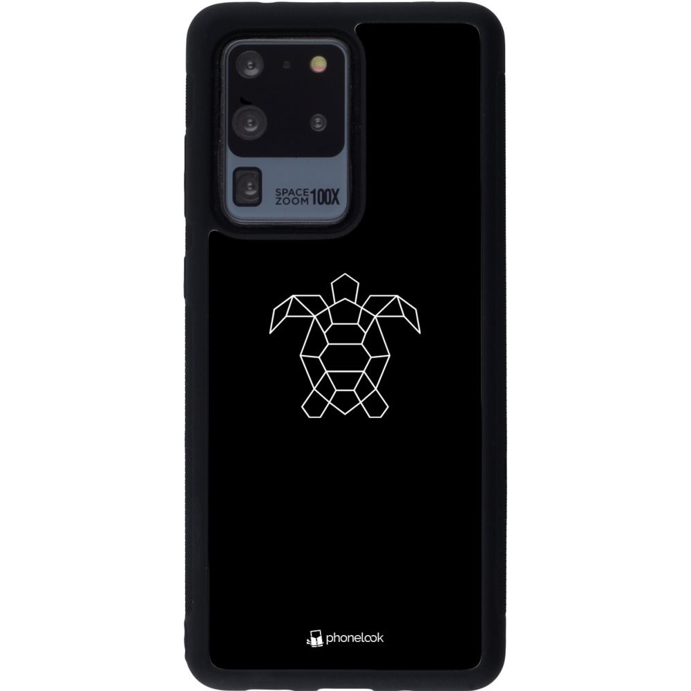 Hülle Samsung Galaxy S20 Ultra - Silikon schwarz Turtles lines on black