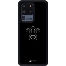Hülle Samsung Galaxy S20 Ultra - Silikon schwarz Turtles lines on black