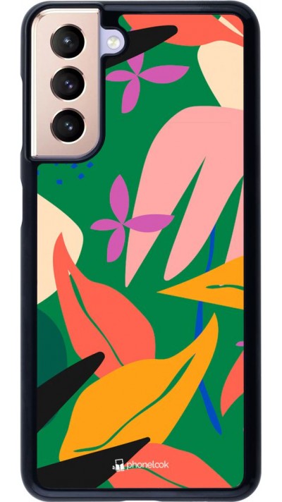 Coque Samsung Galaxy S21 5G - Abstract Jungle