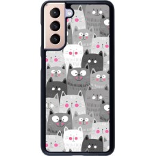 Coque Samsung Galaxy S21 5G - Chats gris troupeau