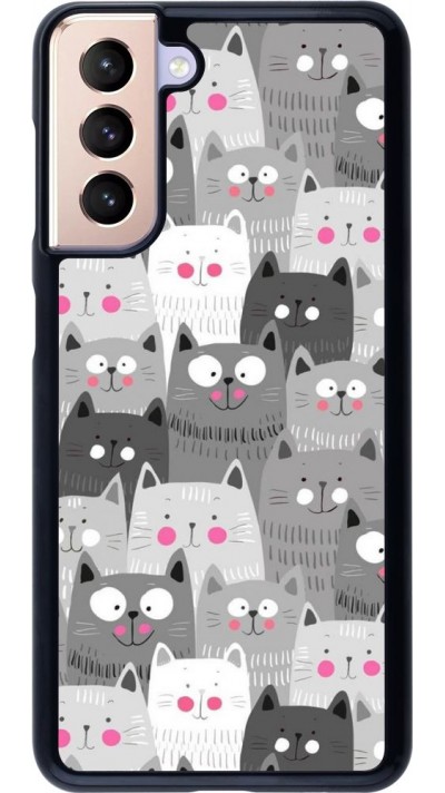 Hülle Samsung Galaxy S21 5G - Katzenschwärme