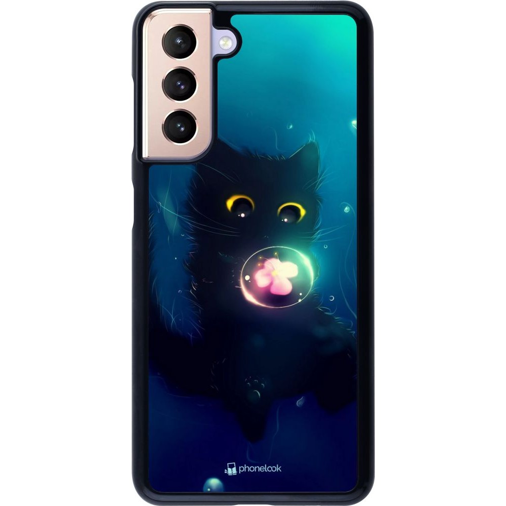 Coque Samsung Galaxy S21 5G - Cute Cat Bubble