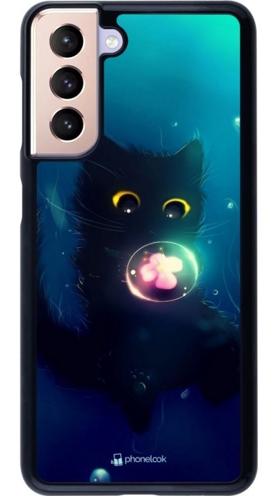 Coque Samsung Galaxy S21 5G - Cute Cat Bubble