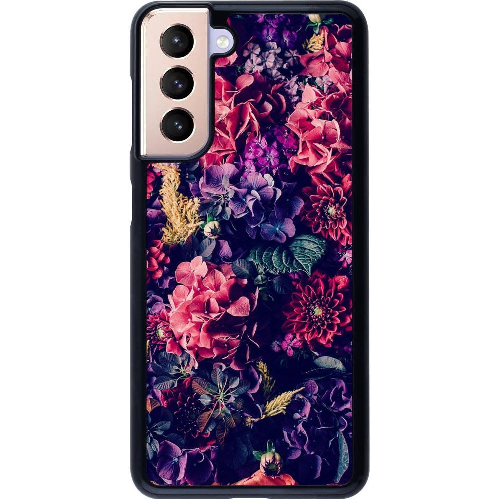 Coque Samsung Galaxy S21 5G - Flowers Dark