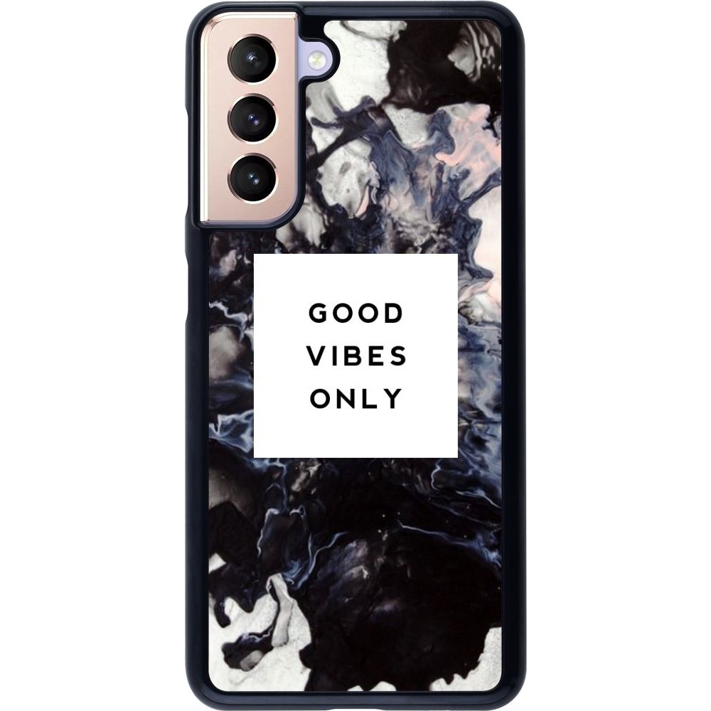 Coque Samsung Galaxy S21 5G - Marble Good Vibes Only