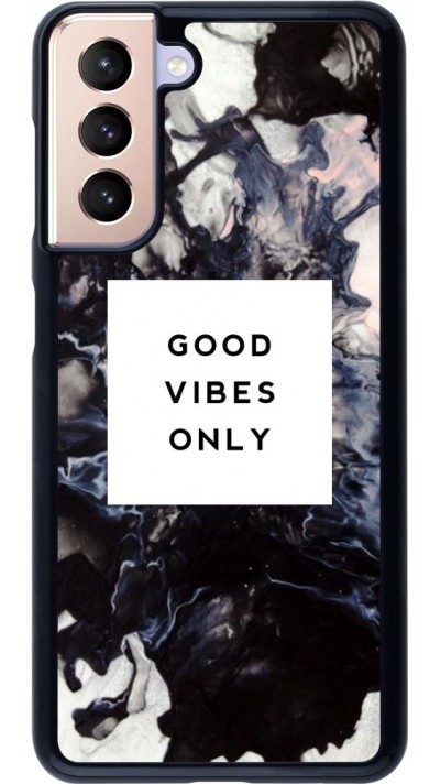 Coque Samsung Galaxy S21 5G - Marble Good Vibes Only